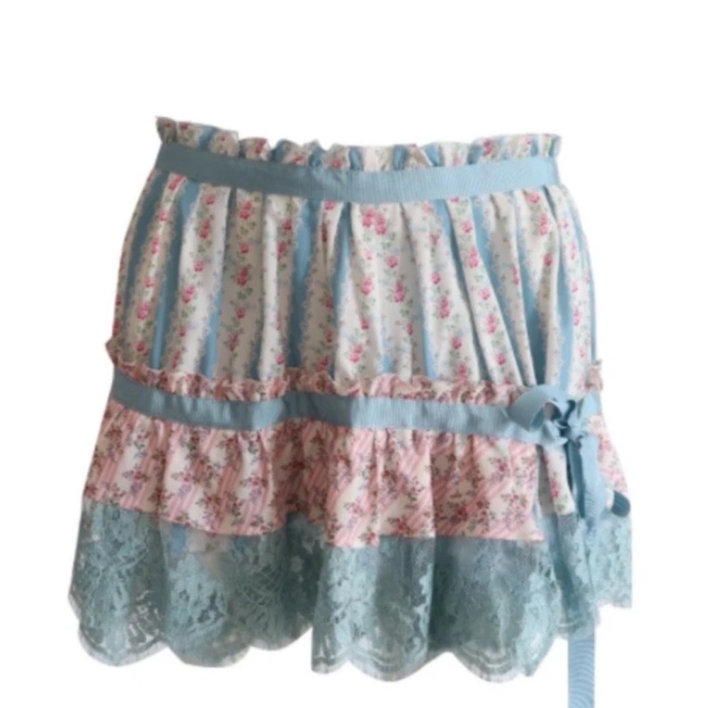 DSQUARED2 Ruffle Mini Skirt Floral Print NWT Sz 44